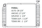36045 AU RADIADOR ALUMINIO PLASTICO LUMINA AP/OLDSMOVILE 92-95 V6 3.8L 92-98 TRANS:AUTOMATICA RASA