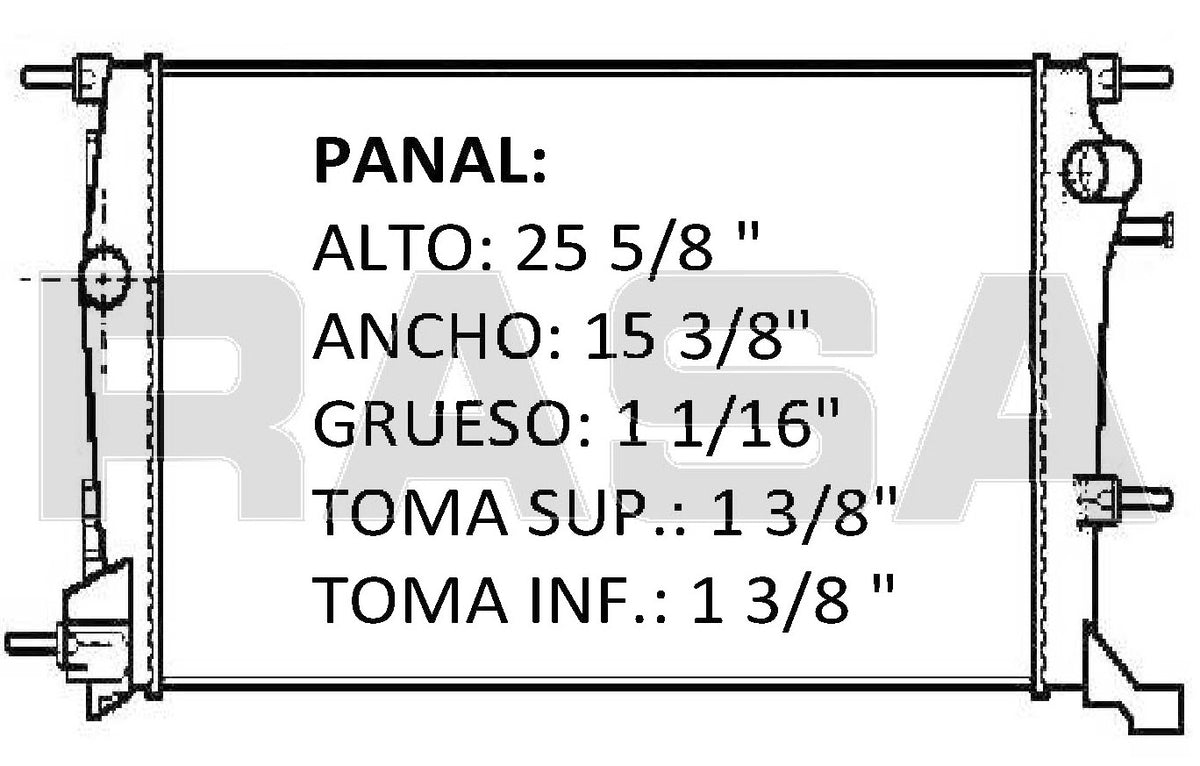 36136 AU RADIADOR ALUMINIO PLASTICO FLUENCE 11-12 TRANS:AUTOMATICA RASA #PROMOHAE