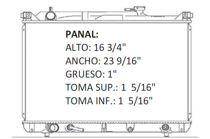 35951 AU RADIADOR ALUMINIO PLASTICO VITARA / GRAND VITARA L4/V6 1.6/2.0/2.5/2.7 01-05 TRANS:AUTOMATICA RASA
