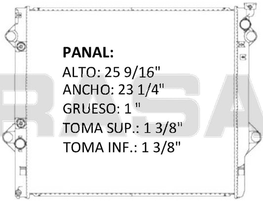 35975 AU RADIADOR ALUMINIO PLASTICO 4RUNNER/FJ CRUISER 4.0Lts V6 A/T 03-09 TRANS:AUT RASA #RS