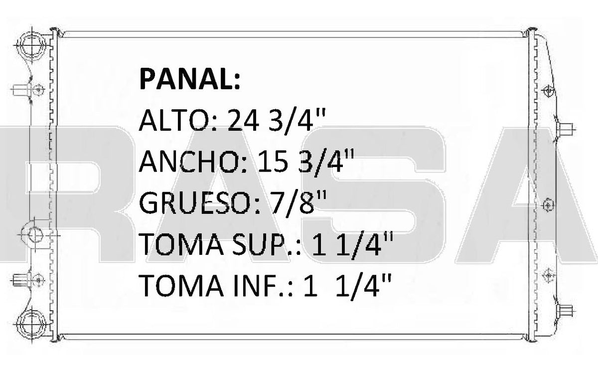RADIADOR ALUMINO PLASTICO SEAT IBIZA 03-09 LARGO