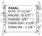 36176 RADIADOR ALUMINIO PLASTICO RAD SPARK 2011 L4 1.2 16mm M/T 2011 RASA