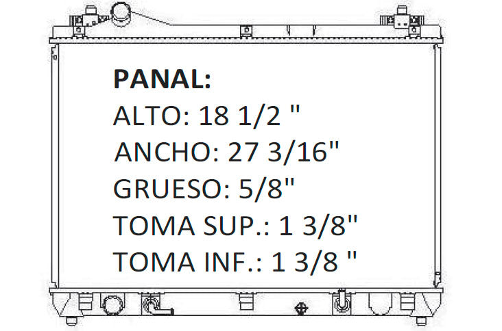 36148 AU RADIADOR ALUMINIO PLASTICO GRAN VITARA L4 2.4 09-12 TRANS:AUTOMATICA RASA