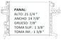36167 M RADIADOR ALUMINIO PLASTICO CORSA / TORNADO 11-12 L4 1.8 23 MM P/A M 11-12 MECANICO RASA