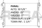 36178 AU M RADIADOR ALUMINIO PLASTICO KANGOO 1.0/1.2/1.6 98-04 MECANICO TRANS:AUTOMATICA RASA