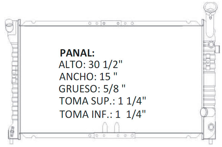 35761 AU RADIADOR ALUMINIO PLASTICO LUMINA / MONTE CARLO / CUTLASS SUPREME / GRAND PRIX / REGAL V6 3.1/3.4/3.8 94-97 TRANS:AUTOMATICA RASA