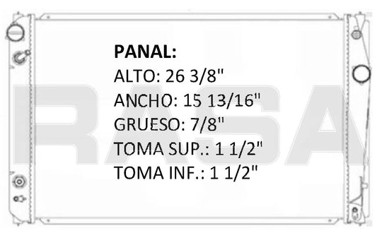 35867 AU RADIADOR ALUMINIO PLASTICO RAV 4 L4/V6 3.5 06-10 TRANS:AUTOMATICA RASA