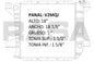 35624 AU RADIADOR ALUMINIO PLASTICO RANGER L4 2.3 95-97 TRANS:AUTOMATICA RASA