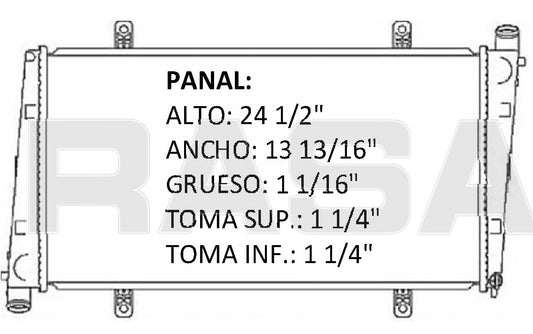 36015 AU RADIADOR ALUMINIO PLASTICO S40 / V40 L4 1.9 00-04 TRANS:AUTOMATICA RASA