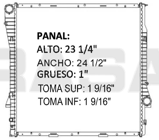 35993 AU RADIADOR ALUMINIO PLASTICO X5 02-06 TRANS:AUTOMATICA RASA