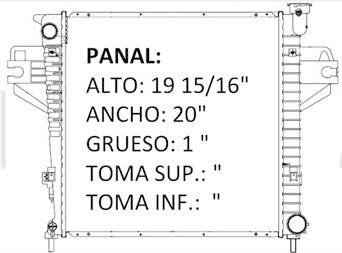 36200 AU RADIADOR ALUMINIO PLASTICO LIBERTY 3.7 2007 TRANS:AUTOMATICA RASA #PROMOHAE