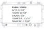 35530 AU RADIADOR ALUMINIO PLASTICO NEON L4 2 95-99 TRANS:AUTOMATICA RASA