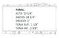 35915 AU RADIADOR ALUMINIO PLASTICO STRATUS/SEBRING/MITSUBISHI ECLIPSE L4 2.4 01-06 TRANS:AUTOMATICA RASA