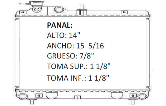 35690 M RADIADOR ALUMINIO PLASTICO ATOS 1.0i 12v 00-04 MECANICO RASA