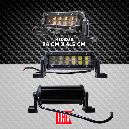 BARRA 12 LED C/LUPAS   (14cmX4.5cm)   #OP