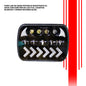 UNIDAD CUADRADA 7" LED CON LUPA Y FLECHA AMBAR Y BLANCO #OP