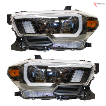 JUEGO FAROS TOYOTA TACOMA 16-22 LED DRL DIRECCIONAL #AC