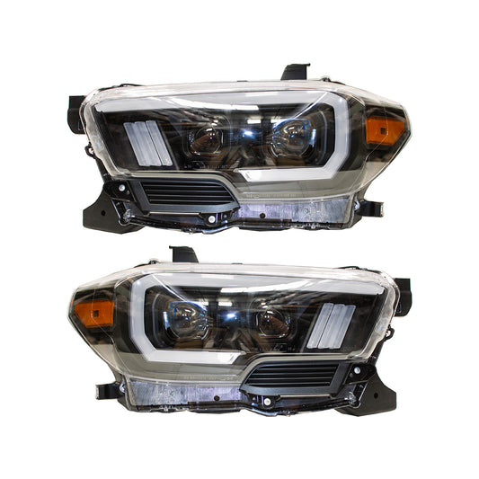JUEGO FAROS TOYOTA TACOMA 16-22 LED DRL DIRECCIONAL #AC