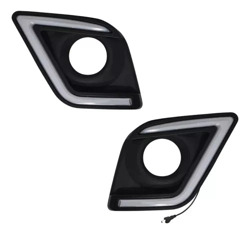 REJILLAS LUZ DE DIA C/LED Y DIRECC. HILUX 16-17 #AM
