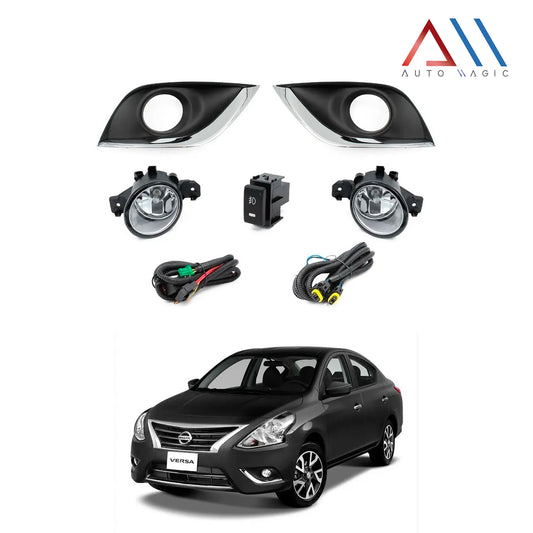 FAROS DE NIEBLA, CON REJILLAS  Y CABLEADO UNIVERSAL CON SWITCH  VERSA CON FOCOS 15-18 #AM