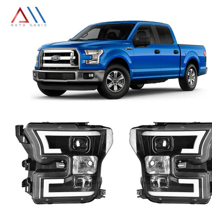 FAROS C/LUPA TUBO LEDS F150/LOBO 16-17 #AM