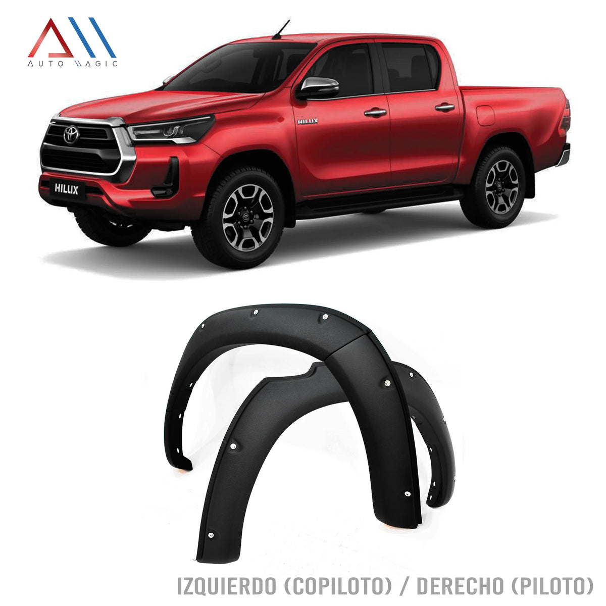 JUEGO DE CANTONERAS TOYOTA HILUX 21-22 6 PZAS #AU