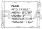 36159 RADIADOR ALUMINIO PLASTICO RENAULT CLIO 16V 1.2/1.4/1.5/1.6 M/T 2007 RASA