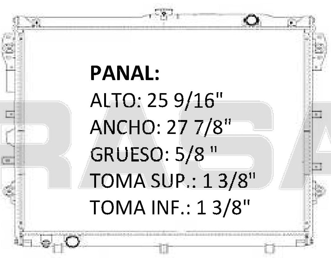 36104 AU RADIADOR ALUMINIO PLASTICO TUNDRA/SEQUOIA 07-11 V6 4.0/4.7L 07-11 TRANS:AUTOMATICA RASA