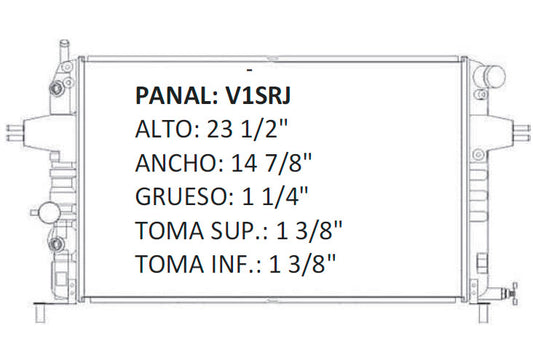 RADIADOR ALUMINO PLASTICO ASTRA / ZAFIRA L4 1.8 00-04