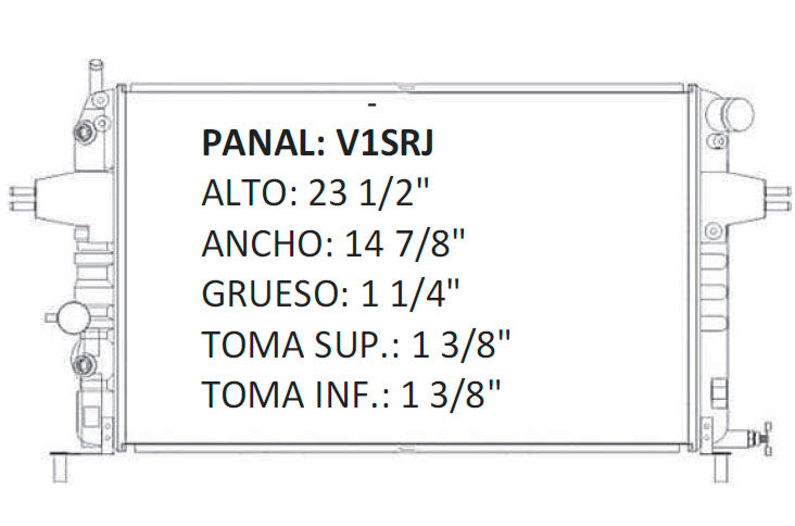 35782 AU M RADIADOR ALUMINIO PLASTICO ASTRA / ZAFIRA L4 1.8 00-04 MECANICO TRANS:AUTOMATICA RASA