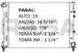 36197 M RADIADOR ALUMINIO PLASTICO FIAT 500 1.4 2009 MECANICO RASA