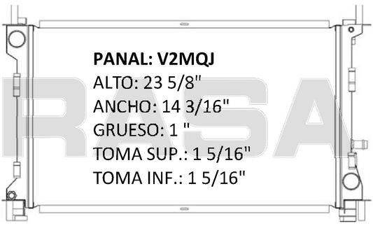 RTADIADOR ALUMINO PLASTICO FD FOCUS 00-04