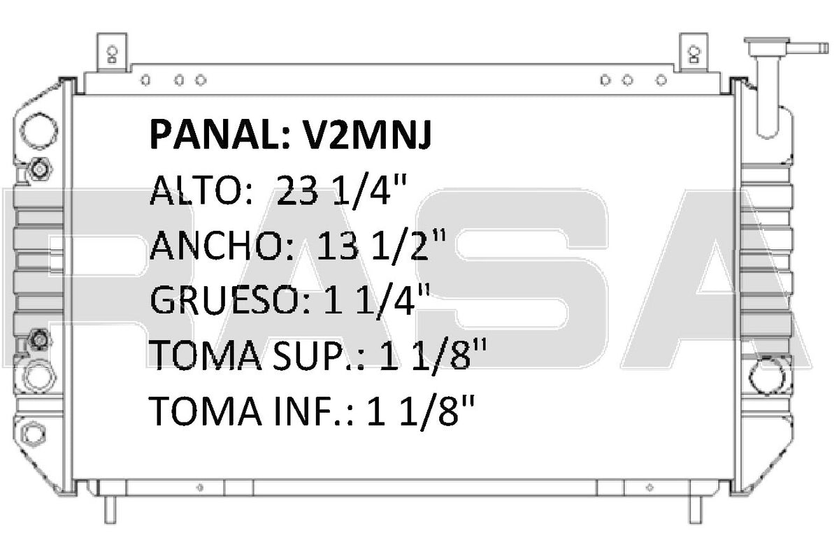 35070 AU RADIADOR ALUMINIO PLASTICO TSURU II L4 1.8L 92-94 TRANS:AUTOMATICA RASA