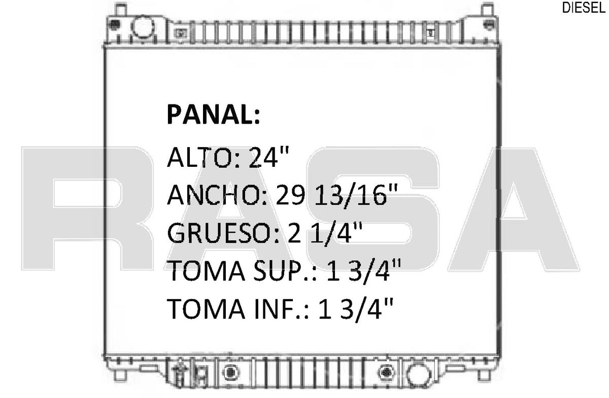 35673 AU RADIADOR ALUMINIO PLASTICO TRITON ECONOLINE VAN, E-350, 7.3 Lt V8 97-02 TRANS:AUTOMATICA RASA