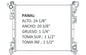 35978 AU RADIADOR ALUMINIO PLASTICO CARAVAN/ GRAND CARAVAN/ VOYAGER/ TOWN & COUNTRY V6 3.3/3.8 08-09 TRANS:AUTOMATICA RASA