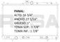 35950 AU RADIADOR ALUMINIO PLASTICO OUTLANDER L4 2.4 03-06 TRANS:AUTOMATICA RASA