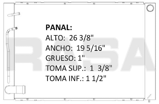 35863 AU RADIADOR ALUMINIO SIENNA V6 3.3 04-06 TRANS:AUT RASA #RS