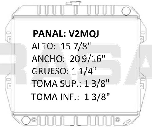 35732 RADIADOR ALUMINO PLASTICO RUNNER 4 / PICKUP L4 2.484-02 STD