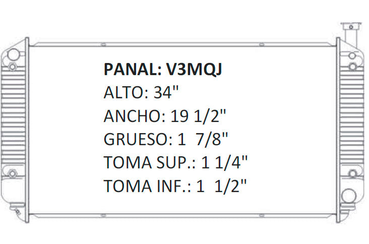 35660 AU RADIADOR ALUMINIO PLASTICO C/K SERIES 25000-3500 /SUBURBAN /HEAVY D 94-00 TRANS:AUTOMATICA RASA