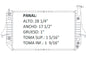 35830 AU RADIADOR ALUMINIO PLASTICO ASTRO / SAFARI VAN V6 4.3 96-05 TRANS:AUTOMATICA RASA