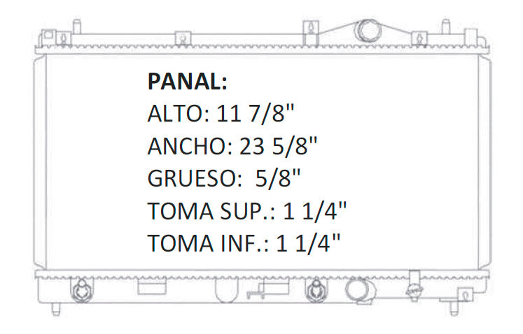 35669 AU RADIADOR ALUMINIO PLASTICO NEON L4 2.0 95-99 TRANS:AUTOMATICA RASA