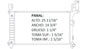 RADIADOR ALUMINO PLASTICO GRAND CARAVAN - VOYAGER /TOWN & COUNTRY V6 3.3/3.8 01-04 RASA #RS
