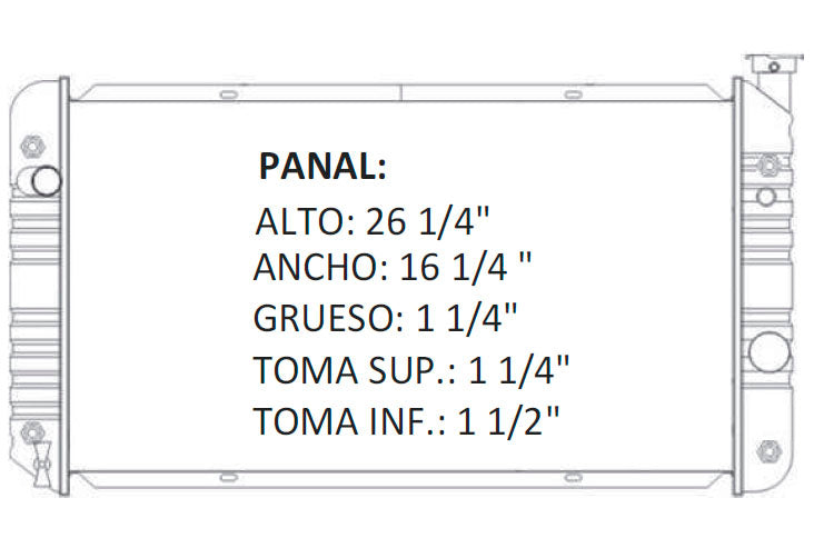 35665 AU RADIADOR ALUMINIO PLASTICO S/T SERIES PU/BLAZERS / BRAVADA 2 ENF. V6 4.3 88-94 TRANS:AUTOMATICA RASA
