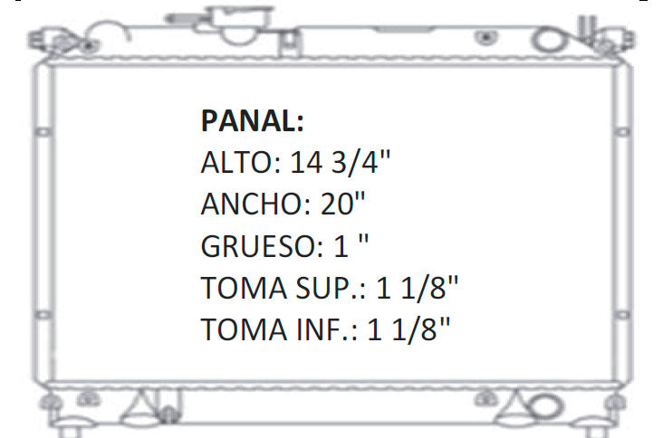 35838 AU RADIADOR ALUMINIO PLASTICO BLAZER/JIMMY / C/K PU / S/T PU / SUBURBAN / YUKON V8 5.0/5.7/7.4 89-95 TRANS:AUTOMATICA RASA