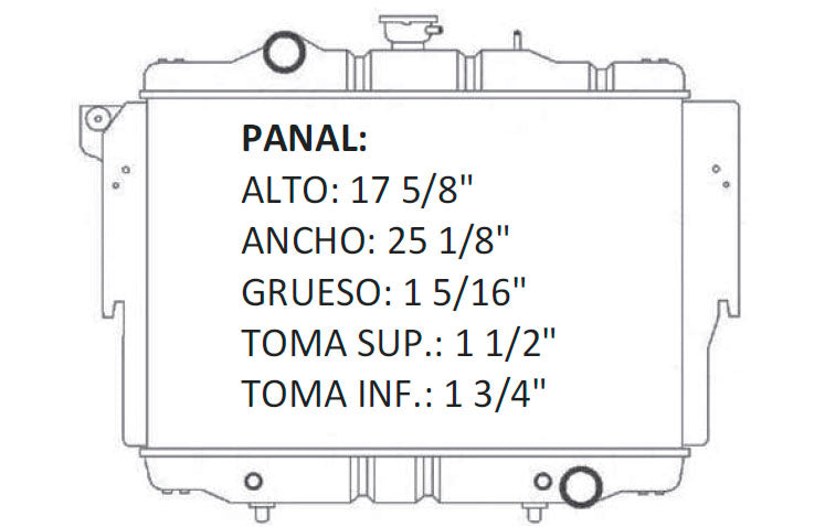 35599 AU RADIADOR ALUMINIO PLASTICO DAKOTA (can use #1283) V6/V8 3.9/5.2 92-96 TRANS:AUTOMATICA RASA