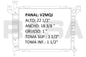 35550 AU RADIADOR ALUMINIO PLASTICO AEROSTAR, 2.8 Lt V6, 3 Lt V6 85-97 TRANS:AUTOMATICA RASA