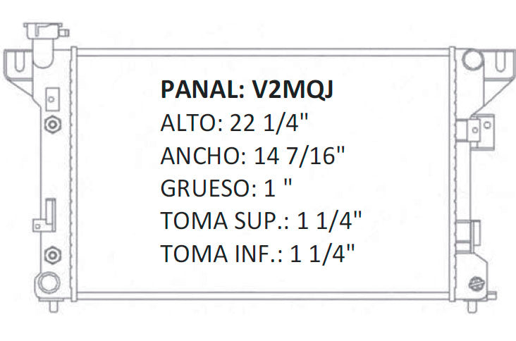 35390 AU RADIADOR ALUMINIO PLASTICO SHADOW / SPIRIT L4/V6 2.5/3.0 91-95 TRANS:AUTOMATICA RASA