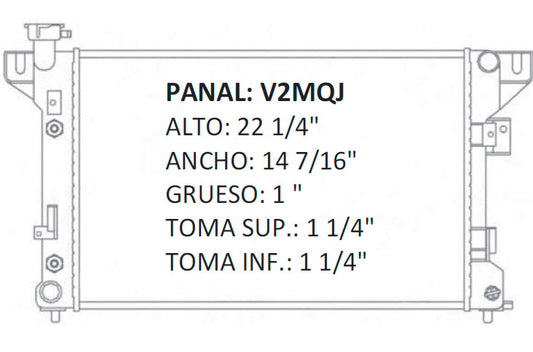 35390 AU RADIADOR ALUMINIO PLASTICO SHADOW / SPIRIT L4/V6 2.5/3.0 91-95 TRANS:AUTOMATICA RASA