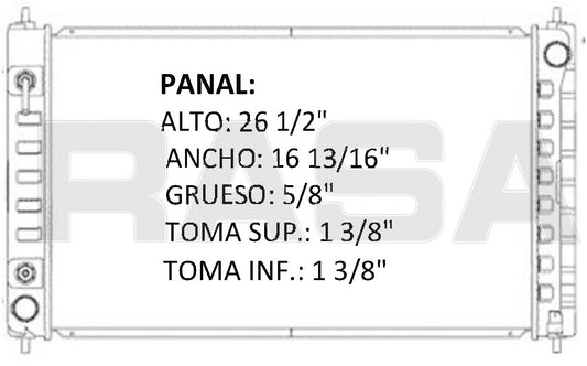 36031 AU RADIADOR ALUMINIO PLASTICO ALTIMA/MAXIMA 07-09 2.5/3.5L L4/V6 07-10 TRANS:AUTOMATICA RASA