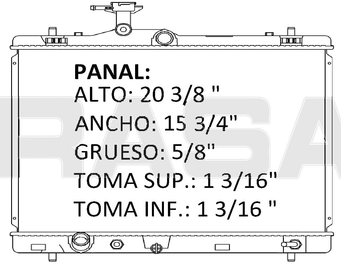 36198 AU RADIADOR ALUMINIO PLASTICO SWIFT 10-13 TRANS:AUTOMATICA RASA